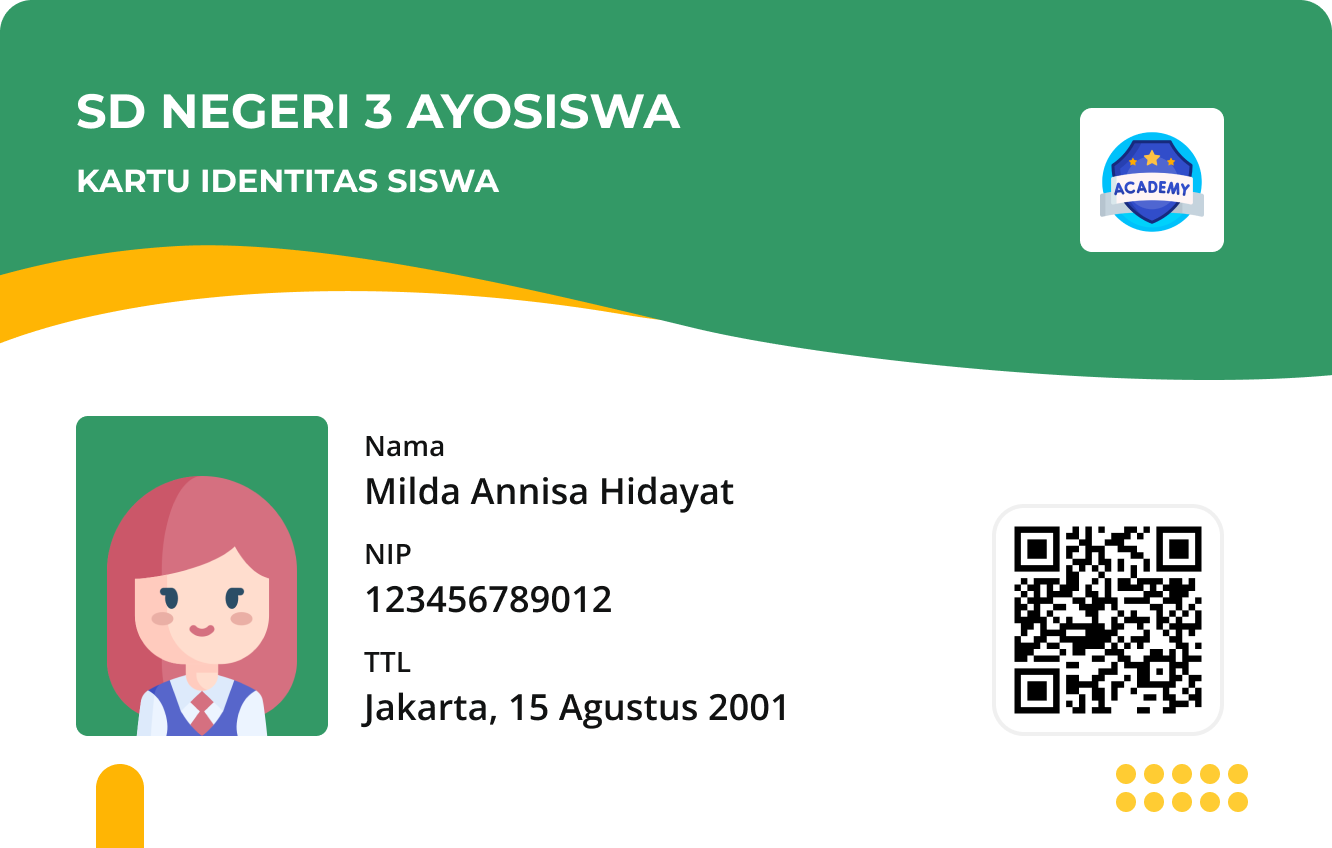 Kartu Sakti — desain Sakti Harmoni Abu, sisi depan